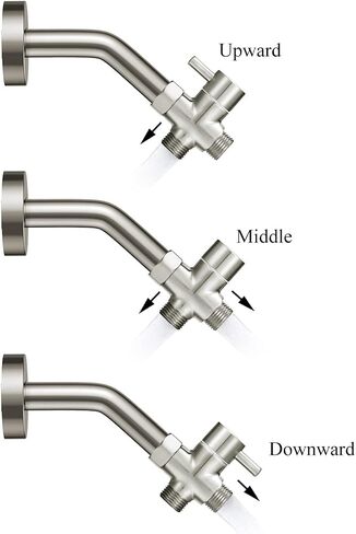 Solid Brass 3-way G1/2 Shower Diverter in Saudi Arabia