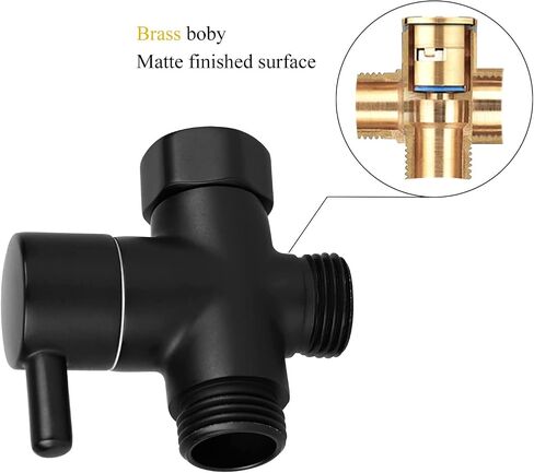 Solid Brass 3-way G1/2 Shower Diverter in Saudi Arabia