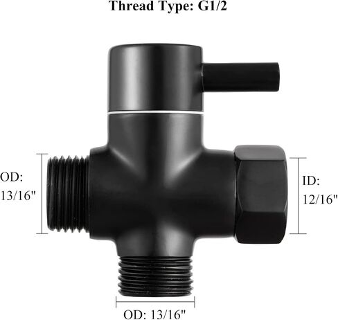 Solid Brass 3-way G1/2 Shower Diverter in Saudi Arabia