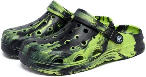 أطفال بنين والبنات قباقيب سوداء مموهة للأطفال أحذية الشاطئ الكلاسيكية رخامية التعادل صبغ تسد طفل صغير in Kuwait