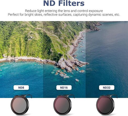 JJC Neo Drone CPL ND Filter Set, CPL ND8 ND16 ND32 ND64 Polarizing Neutral Density Filters Kit for DJI Neo Drone Fly More Combo, Multi Coated HD Optical Glass Filter with Lightweight Aluminum Frame in Kuwait