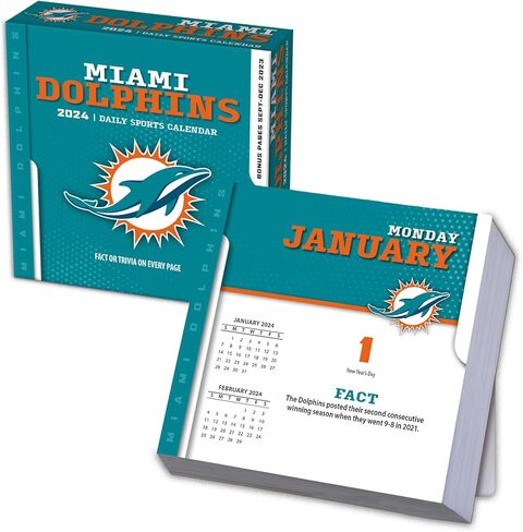 TURNER SPORTS Miami Dolphins 2025 Box Calendar (25998053046) in Kuwait