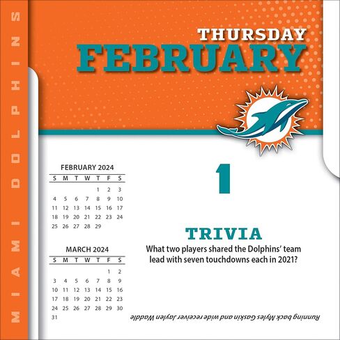 TURNER SPORTS Miami Dolphins 2025 Box Calendar (25998053046) in Kuwait