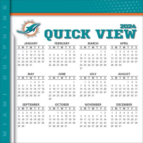 TURNER SPORTS Miami Dolphins 2025 Box Calendar (25998053046) in Kuwait