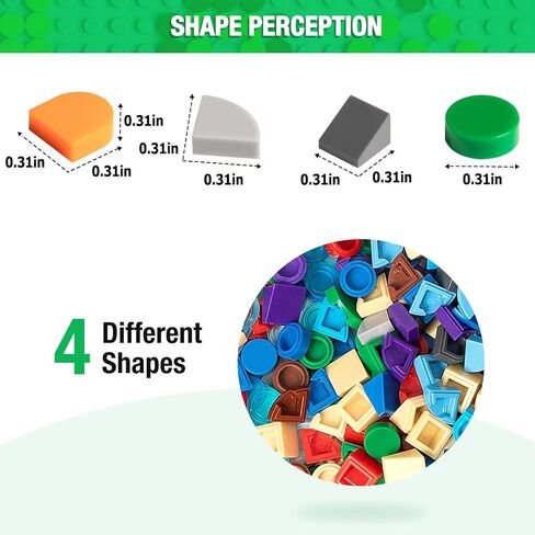 4800 Pieces Flat Parts and Pieces, 4 Sizes Classic DIY Dots Expansion Set, Building Bulk Studs Accessory for Smooth Surface - Compatible with All Major Brands, 16 Colors in Saudi Arabia