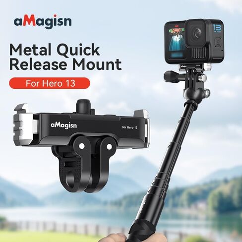 Magnetic Quick Release Mount Compatible with GoPro Hero 13 Black,Metal Latch Mount Camera Adapter Accessories for Go Pro 13 (Plastic) in Kuwait