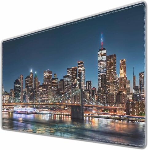 The Skyline of New York City Desk Mouse Pad Mat United States Extended Gaming Keyboard Mousepad for Computer,Home,Office 35.4"X15.7" in Kuwait