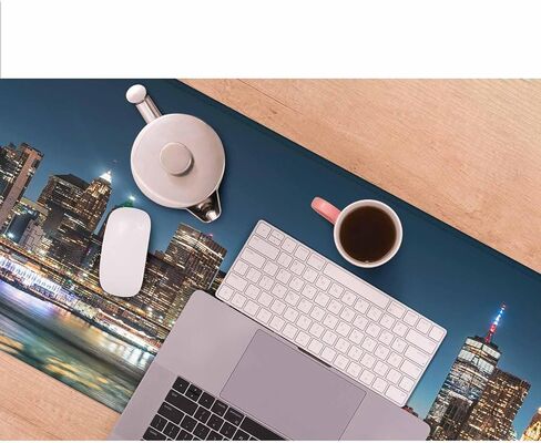The Skyline of New York City Desk Mouse Pad Mat United States Extended Gaming Keyboard Mousepad for Computer,Home,Office 35.4"X15.7" in Kuwait
