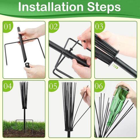 2 Pcs 12 Wine Bottle Tree 36inch Garden Decorative Bottle Holder Artificial Metal Bottle Trees Glass Bottle Display Frame for Garden Outdoor Decor in Kuwait