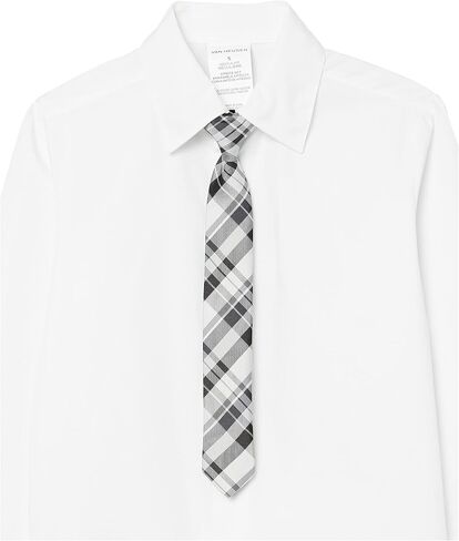 Van Heusen Boys' 4-Piece Formal Suit Set, Vest, Pants, Collared Dress Shirt, and Tie, Dark Blue in Kuwait