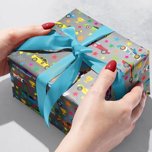 Jillson Roberts Gift Wrap for Birthdays, Anniversaries, Weddings and More, Racer, 8 Rolls 5 feet x 30 inches in Saudi Arabia