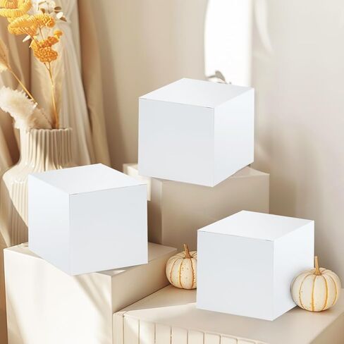 Offizon 100 Pcs Small White Gift Boxes, Assorted Sizes White Boxes Bulk for Gifts, 2.75/3/3.5/4in Cardboard Box with Lid (4 Sizes) in Saudi Arabia