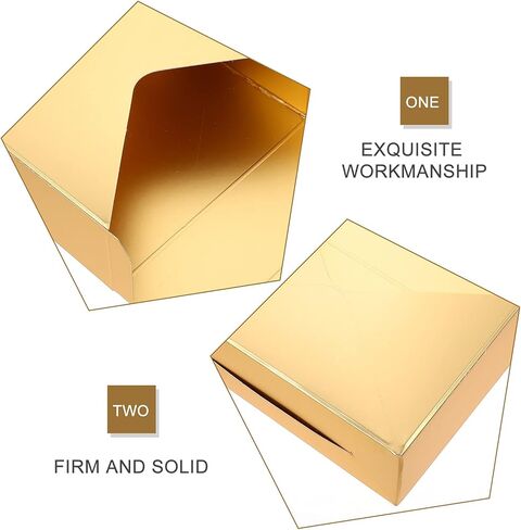 EXCEART 2Pcs Golden Flower Envelopes, Bouquet Storage Boxes, Classic Style Florist Packaging, 11.61x7.87x2.75inch, for Weddings, Parties in Saudi Arabia