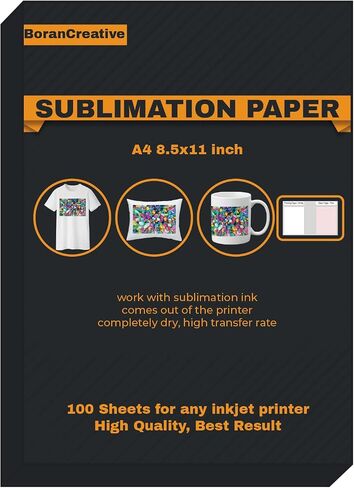 Sublimation Transfer Paper 8.5x11 inch 100 sheets, Heat Transfer Paper for Inkjet Printers, Sublimation Sheets for Light Fabrics and other sublimation blanks in Saudi Arabia