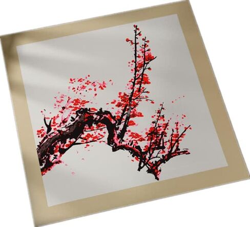 Hmayart KZ188 Pre-Mounted Chinese Sized Shikishi for Fine Brushwork Gongbi Painting 10 Sheets (Square 33 cm, 13") (3) in Saudi Arabia