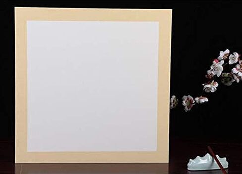 Hmayart KZ188 Pre-Mounted Chinese Sized Shikishi for Fine Brushwork Gongbi Painting 10 Sheets (Square 33 cm, 13") (3) in Saudi Arabia