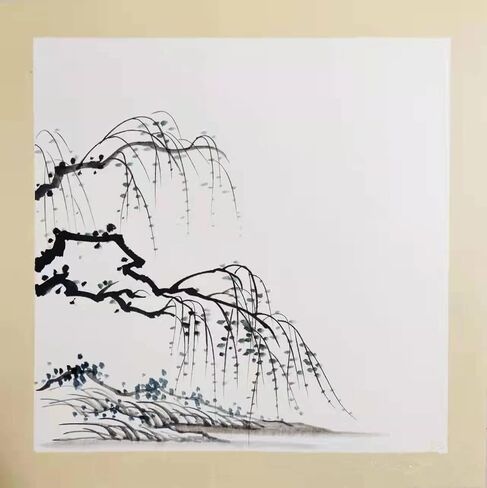 Hmayart KZ188 Pre-Mounted Chinese Sized Shikishi for Fine Brushwork Gongbi Painting 10 Sheets (Square 33 cm, 13") (3) in Saudi Arabia