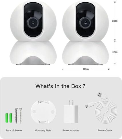 Security Camera, 1080P HD Dog Camera & Baby Monitor, 5/2.4GHz with Motion Detection，SD & Cloud Storage，Night Vision Pet & Baby Camera，Home Camera with Two Way Audio (White*1) in Saudi Arabia