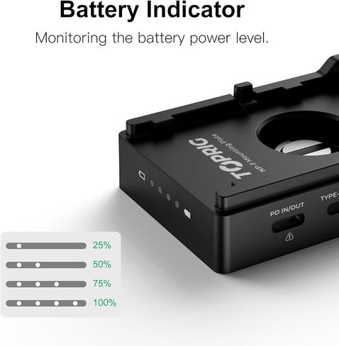 BC08 BP-A Type Battery Adapter Plate, PD 20W Input with LED Power Indicator, with D-TAP/USB-C/USB-A Output, Designed for BP-A30, BP-A60, BP-A90 Canon Battery in Kuwait