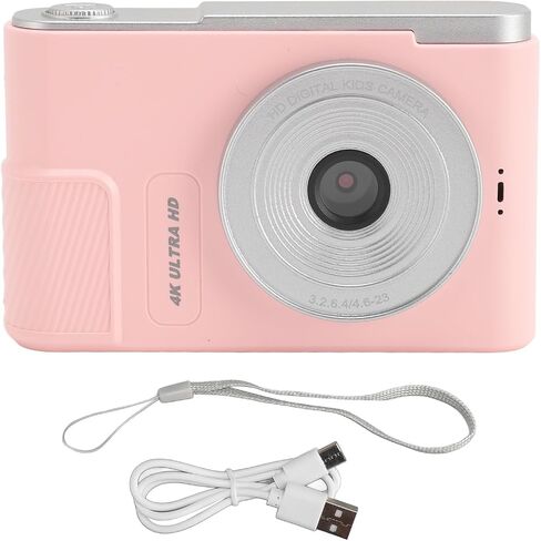 Digital Camera 4K,48MP 16x Digital Zoom 2.4 Inch Screen,Portable Compact Camera for Kids Students Vlog (Silver) in Kuwait