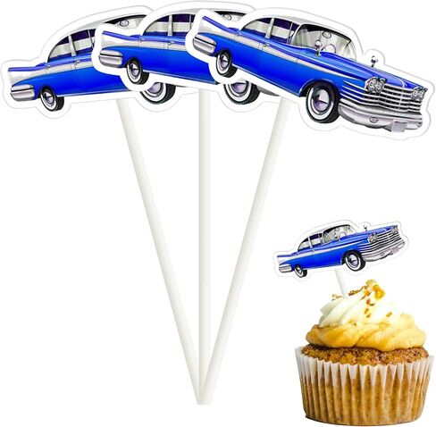 الديكور كعكة السيارة 24 PCS CUR CUPCAKE CUPCAKE TOPPERS الرياضية سيارة السيارات حفلة عيد ميلاد/بويز الفتيات/الأطفال ديكور عيد ميلاد الأطفال in Saudi Arabia