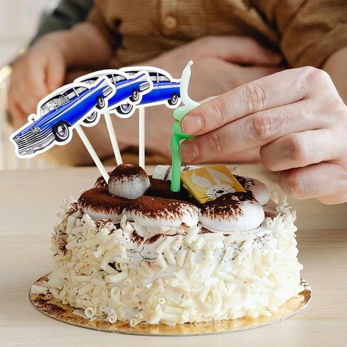 الديكور كعكة السيارة 24 PCS CUR CUPCAKE CUPCAKE TOPPERS الرياضية سيارة السيارات حفلة عيد ميلاد/بويز الفتيات/الأطفال ديكور عيد ميلاد الأطفال in Saudi Arabia