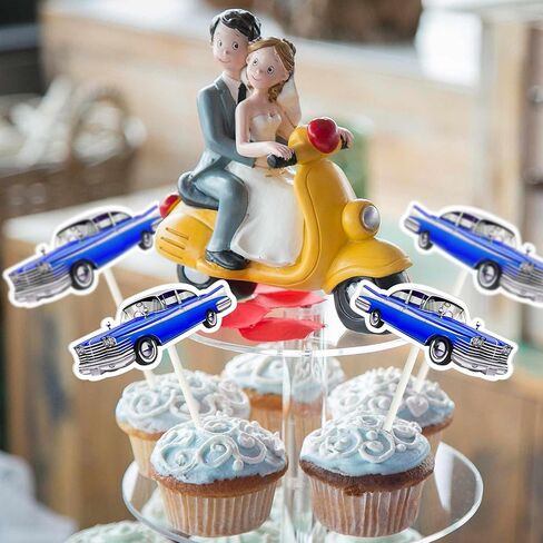 الديكور كعكة السيارة 24 PCS CUR CUPCAKE CUPCAKE TOPPERS الرياضية سيارة السيارات حفلة عيد ميلاد/بويز الفتيات/الأطفال ديكور عيد ميلاد الأطفال in Saudi Arabia