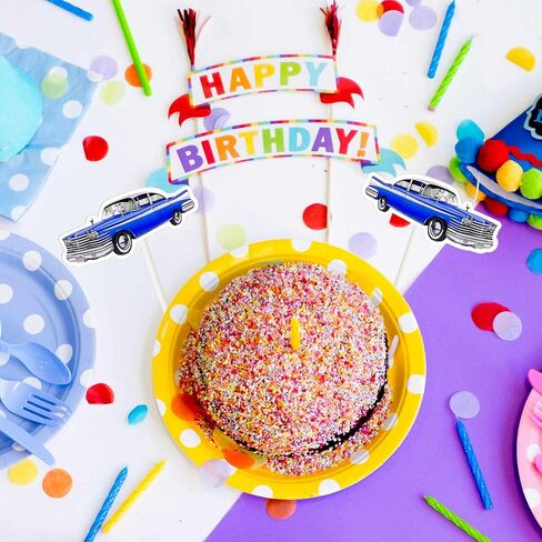 الديكور كعكة السيارة 24 PCS CUR CUPCAKE CUPCAKE TOPPERS الرياضية سيارة السيارات حفلة عيد ميلاد/بويز الفتيات/الأطفال ديكور عيد ميلاد الأطفال in Saudi Arabia