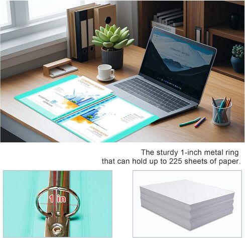 3 Ring Binders,1.5 inch Round Ring View Binders Holds 11"*8.5" Papers,Assorted Colors,4 Pack in Kuwait