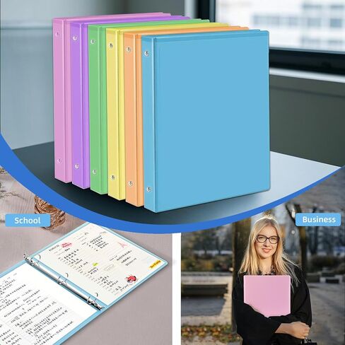 3 Ring Binders,1.5 inch Round Ring View Binders Holds 11"*8.5" Papers,Assorted Colors,4 Pack in Kuwait