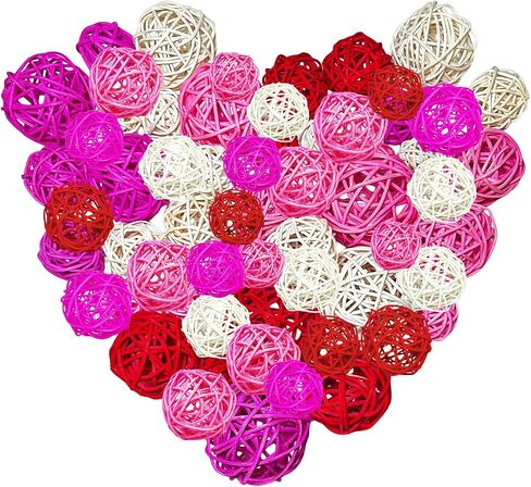 عيد الحب راتان كرات 36pcs زخرفة ديكور ديكور عيد الحب in Kuwait