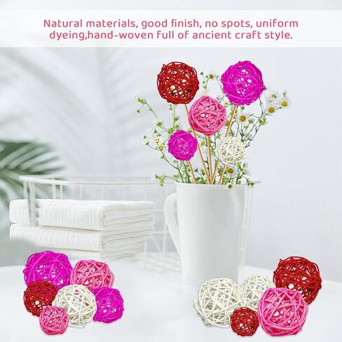 عيد الحب راتان كرات 36pcs زخرفة ديكور ديكور عيد الحب in Kuwait