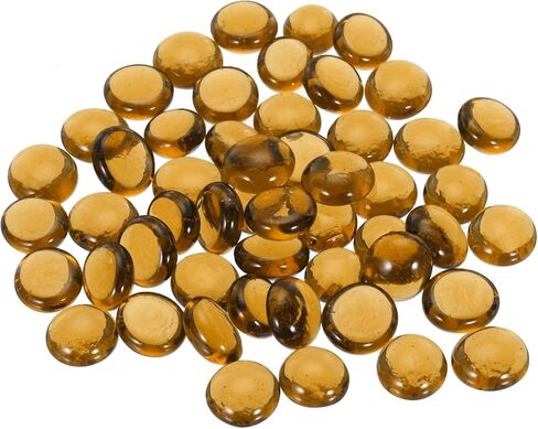 Meccanixity زخرفية الزجاج المسطح الرخام 12-14 مم صخور مزهرية حشو الحصى الحصى البحرية الأزرق لزخارف مزلقة خزان الأسماك ، 50pcs in Kuwait