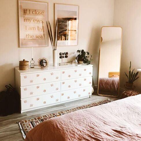 funlife 72 PCS Peel and Stick Boho Wall Decals, Self Adhesive Rustic Country Wall Stickers, Transparent PVC Boho Line Wall Art Stickers for Kids Room Bedroom Playroom Home Decor in Saudi Arabia