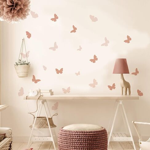 funlife 72 PCS Peel and Stick Boho Wall Decals, Self Adhesive Rustic Country Wall Stickers, Transparent PVC Boho Line Wall Art Stickers for Kids Room Bedroom Playroom Home Decor in Saudi Arabia