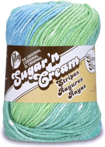 Lily Sugar 'N Cream Super Size Stripes Yarn, 2.5 Ounce, Country, Single Ball in Saudi Arabia