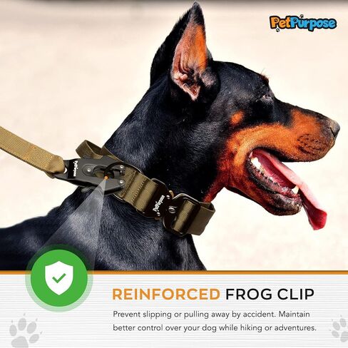 Tactical Dog Leash for Training, Hiking, Running, and Outdoor Activities with Neoprene Padded Handle, Heavy-Duty Frog Clip, and Tangle-Free Rotation, 5 Feet (Red) in Saudi Arabia