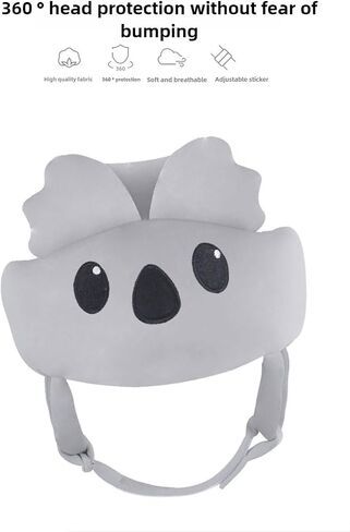 Baby Helmet for Crawling Walking – Soft and Lightweight Baby Head Protector with Adjustable Straps, 360° Protection for Toddlers, Cute Bunny Ears Design, Perfect Baby Fall Back Head Protector in Kuwait