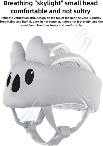 Baby Helmet for Crawling Walking – Soft and Lightweight Baby Head Protector with Adjustable Straps, 360° Protection for Toddlers, Cute Bunny Ears Design, Perfect Baby Fall Back Head Protector in Kuwait