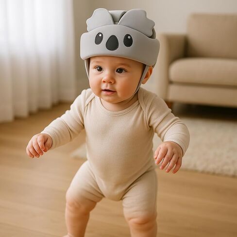 Baby Helmet for Crawling Walking – Soft and Lightweight Baby Head Protector with Adjustable Straps, 360° Protection for Toddlers, Cute Bunny Ears Design, Perfect Baby Fall Back Head Protector in Kuwait