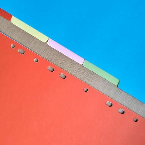 DY.2ten A4 Binder Dividers, 5 Tab Dividers, Pack of 2 Sets (10 Dividers Total), Paper Dividers, Multicolor Notebook Dividers for 6 Ring Binder, Binder Dividers with Tabs, Tab Dividers in Kuwait