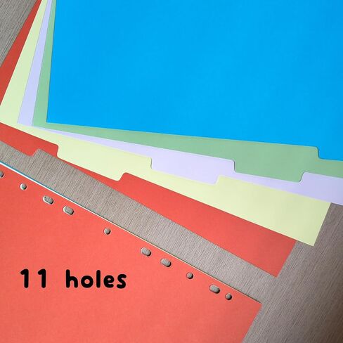 DY.2ten A4 Binder Dividers, 5 Tab Dividers, Pack of 2 Sets (10 Dividers Total), Paper Dividers, Multicolor Notebook Dividers for 6 Ring Binder, Binder Dividers with Tabs, Tab Dividers in Kuwait