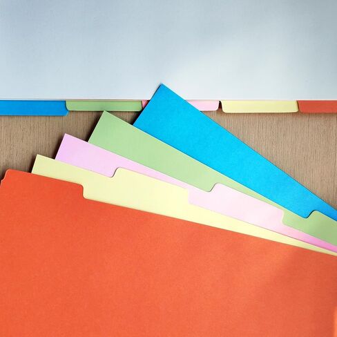 DY.2ten A4 Binder Dividers, 5 Tab Dividers, Pack of 2 Sets (10 Dividers Total), Paper Dividers, Multicolor Notebook Dividers for 6 Ring Binder, Binder Dividers with Tabs, Tab Dividers in Kuwait