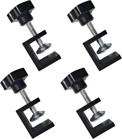 4 Pack Heavy Duty Aluminum C-Clamp,1 Inch Tiger Clamp Woodworking Clamp,Desktop Mount Holder Stand, Base Stand Mounting Accessory Woodworking Welding and Construction in Kuwait