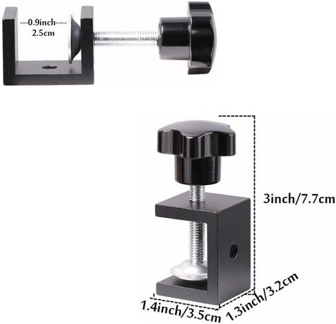 4 Pack Heavy Duty Aluminum C-Clamp,1 Inch Tiger Clamp Woodworking Clamp,Desktop Mount Holder Stand, Base Stand Mounting Accessory Woodworking Welding and Construction in Kuwait