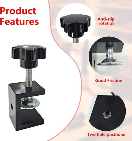 4 Pack Heavy Duty Aluminum C-Clamp,1 Inch Tiger Clamp Woodworking Clamp,Desktop Mount Holder Stand, Base Stand Mounting Accessory Woodworking Welding and Construction in Kuwait