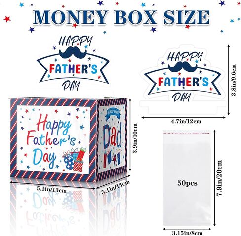 Jaywayang's Day's Day Box for Gift ، Surprise Money Gift Box with Card and Cash Holder for Dad Grandfather ، Diy Fun's Dead's Cass in Kuwait