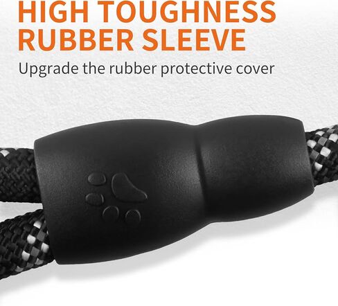 Pet Dog Leash with Highly Reflective Strips, Padded Handle, 360° Swivel Metal Catch.Different Specification.Dog leashes for Large Dogs Heavy Duty，Dog leashes for Medium Dogs (Black, 2/5inch-5FT) in Saudi Arabia