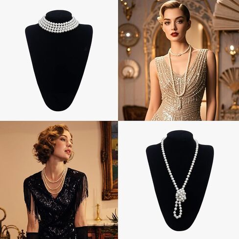 1920s Accessories for Women 4 Pcs Great Gatsby Flapper Accessories Roaring 20s Headpiece Costume Accessories for Party Prom Adult in Saudi Arabia