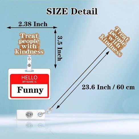 Funny Nurse Nursing Badge Reel Holder Clip Retractable Treat People with Kindness ID Badge Holder Clip Pink Acrylic Name Badge Clip Medical RN CNA Office Hospital Worker Accessories in Saudi Arabia